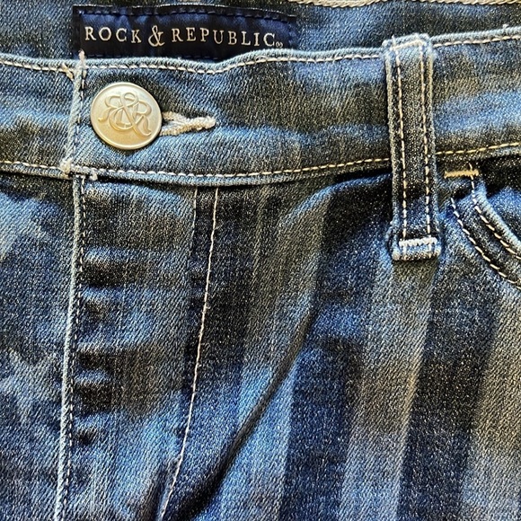 ROCK & REPUBLIC • Women’s Stars & Stripes American Fourth of July Jean Shorts - Picture 5 of 5